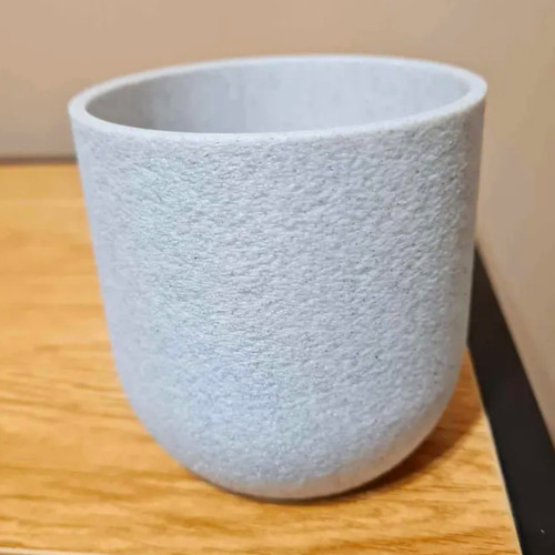 Dark grey textured round - dark,