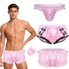 UK Mens Satin Ruffled Bloomer