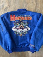 Vintage Campri London Monarchs 1991 World Champs Varsity Jacket NFL - Sz Medium
