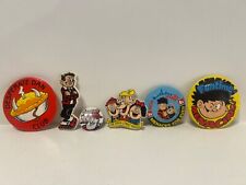 Dennis the Menace and Desperate Dan Pin Badges. Vintage, 1980's.