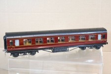 EXLEY O GAUGE BR Ex LMS MAROON 1st CLASS CORRIDOR COACH M3333 oi