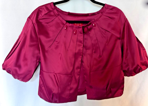 Elle satin cropped jacket - satin,