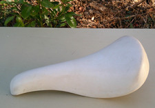 Vintage White Bicycle Saddle