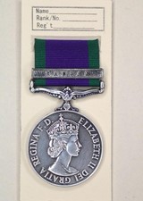 BRITISH ARMY RAF CSM CAMPAIGN SERVICE MEDAL QEII RADFAN CLASP
