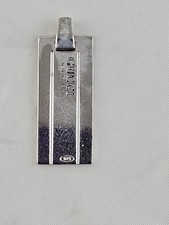 Gucci Silver Pendant Sterling 925 Bar Dog Tag Vintage Unisex Jewellery 