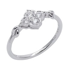 Cartier Ring for Women, 750WG Diamond Hindu White Gold #49, Approx. Size 9, Poli