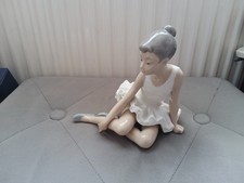 Nao By Lladro Sitting Girl Ballerina Porcelain Figurine