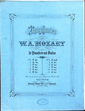 Mozart's Symphonium no 7 in D major arranged for violin and piano
