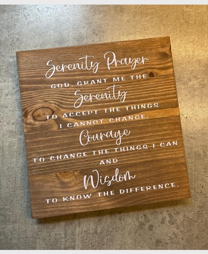 Serenity prayer rustic wood - serenity,