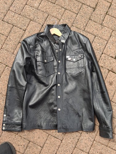 Mens xxl black leather - black, lined