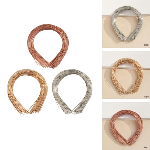 50x plain metal headbands - plain,