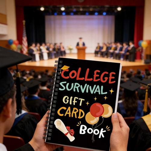 College survival card album - college,