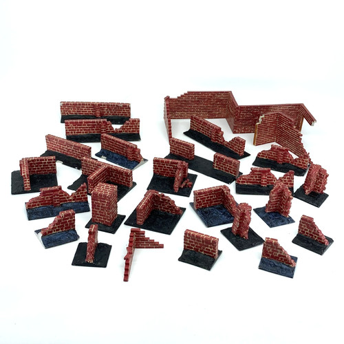 Ruined brick buildings - brick,