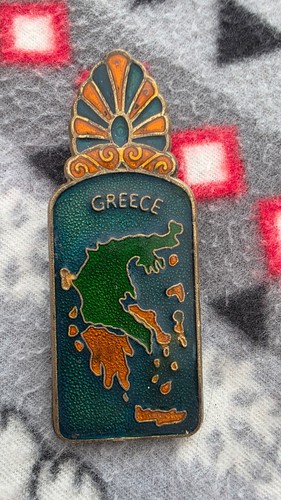 Vintage greek enamel brass - vintage,