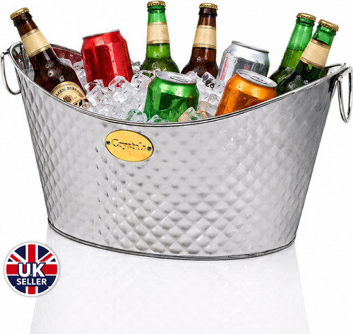 26l galvanised steel drinks - galvanised,