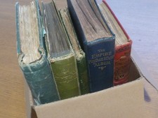 WORLDWIDE LARGE STAMP COLLECTION IN 5x OLD ANTIQUE/VINTAGE ALBUMS~LINCOLN/EMPIRE