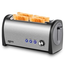 Brush Silver With Grey Toaster