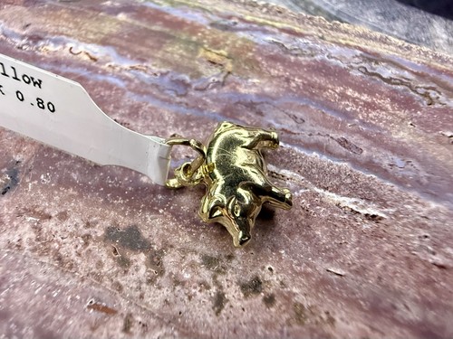 Pig pendant solid 10k yellow - pendant,