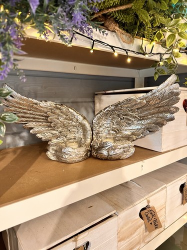 Large angel wing tea lights - large,
