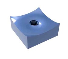 80x80x45 mm Concaved cutter knife blade Vecoplan M24 OEM TEREX V20 TDS VNZ