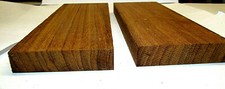 TWO EXOTIC SANDED TEAK KNIFE