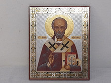 Russian Icon Foil Art Bishop