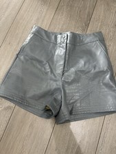 Grey Faux Leather Shorts Size 12