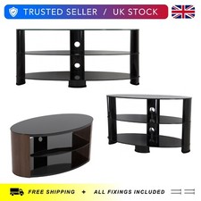 Oval Glass TV Stand Unit