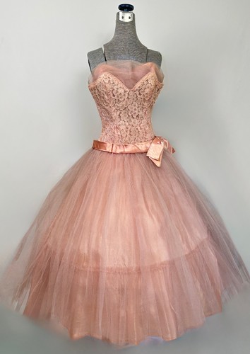 Vintage 50s strapless evening - vintage,