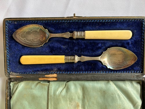 Pair antique sterling - pair, of