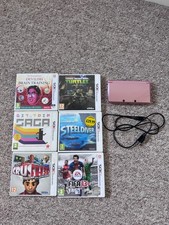 Nintendo 3DS Console (Coral Pink) Console with Charger & 6 Games - Fully Working