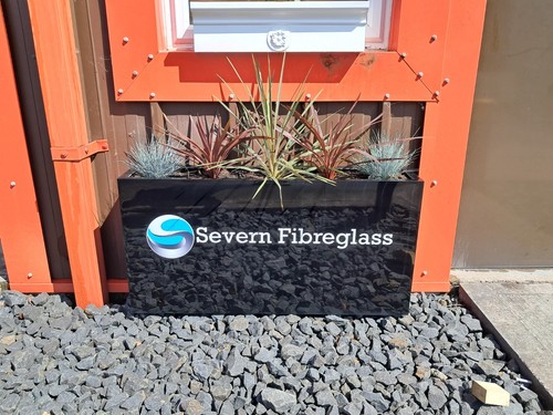 Fibreglass planter sign for