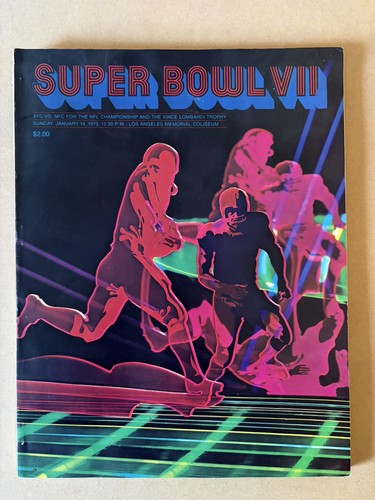 Super bowl vii program miami - bowl, 7