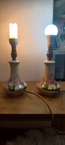 Two moorcroft table lamps