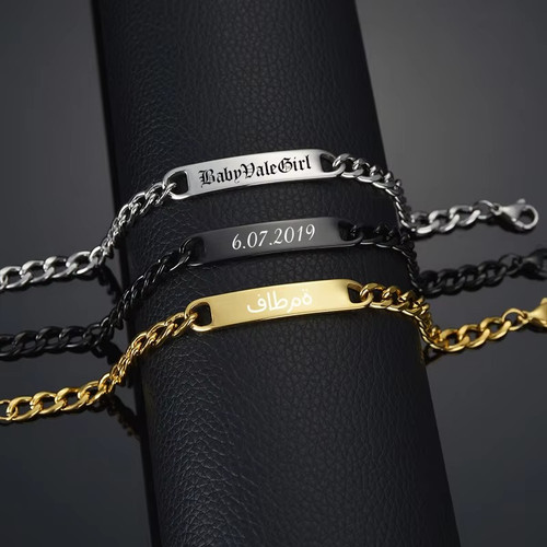 Mens personalized bracelet - mens,