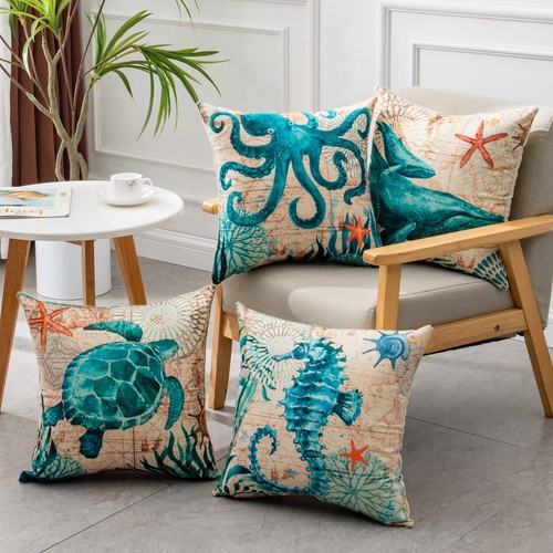Cushion covers sea turtle - cushion,