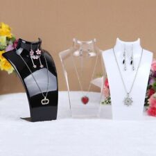 Acrylic Jewelry Necklace Earrings Plastic Mannequin Bust Display Stand Holder UK