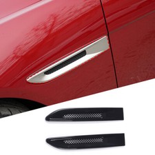 Black Side Wing Air Flow Fender Vent Cover For Jaguar F-pace 16-19 XE XF X761 UK