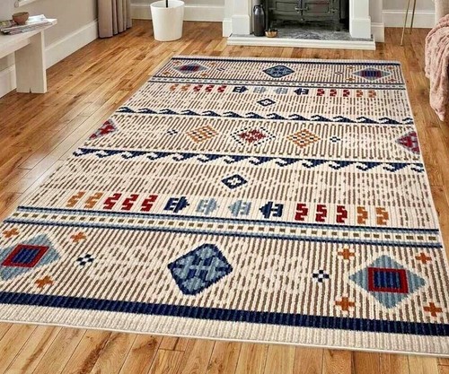 Multi coloured aztec rugs - coloured,