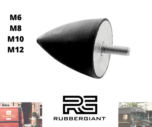 Conical rubber mount bumper - rubber,