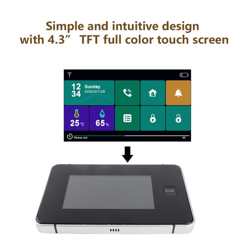 Touch wifi gsm alarm - touch,