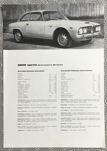 Alfa romeo 2600 - sprint, car