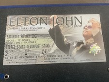 ELTON JOHN -Plymouth  TICKET may 2007