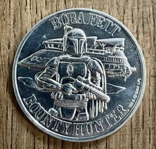 Star Wars POTF Boba Fett Silver Mail Away Coin Vintage Kenner 1984 RARE