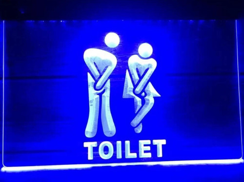 Funny toilet led neon - 3d,