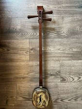 Antique 19th Century Chinese Snakeskin Sanxian Lute