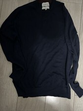 Stefano Conti Fine Italian Yarn Jumper  Navy Blue Size: L Excellent Condition 