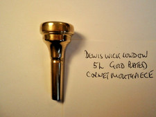 Denis Wick 5L Cornet Mouthpiece Gold Plate  Medium Deep Cup