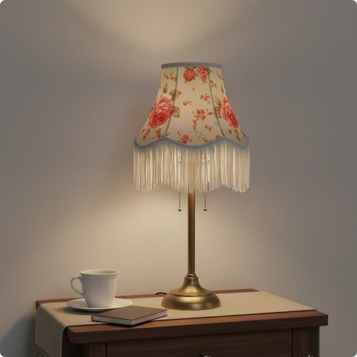 Green textile lampshade retro - textile,