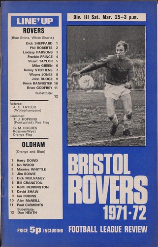 Football programme bristol - football,